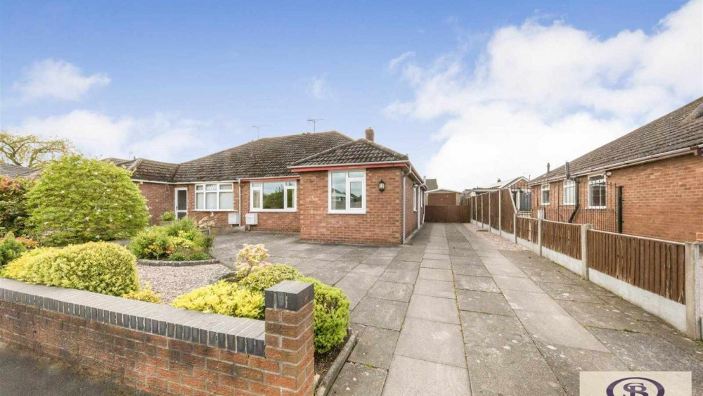 The three-bedroom semi-detached bungalow on Kipling Way, Crewe (Nub News).