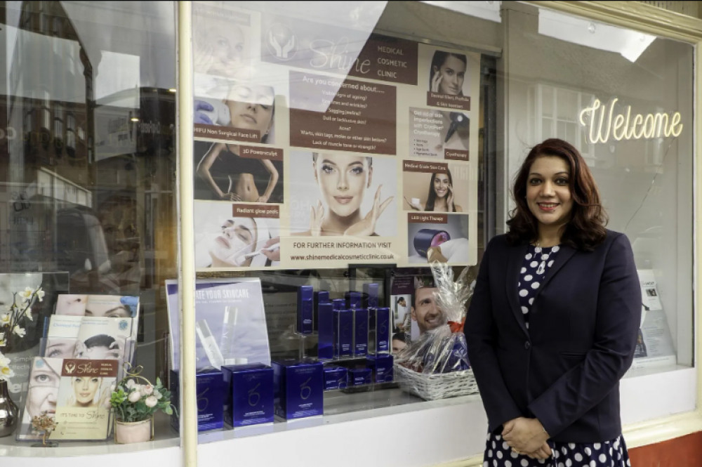 Dr Shyna Raj outside Shine Medical Cosmetic Clinic in Kenilworth (image supplied)