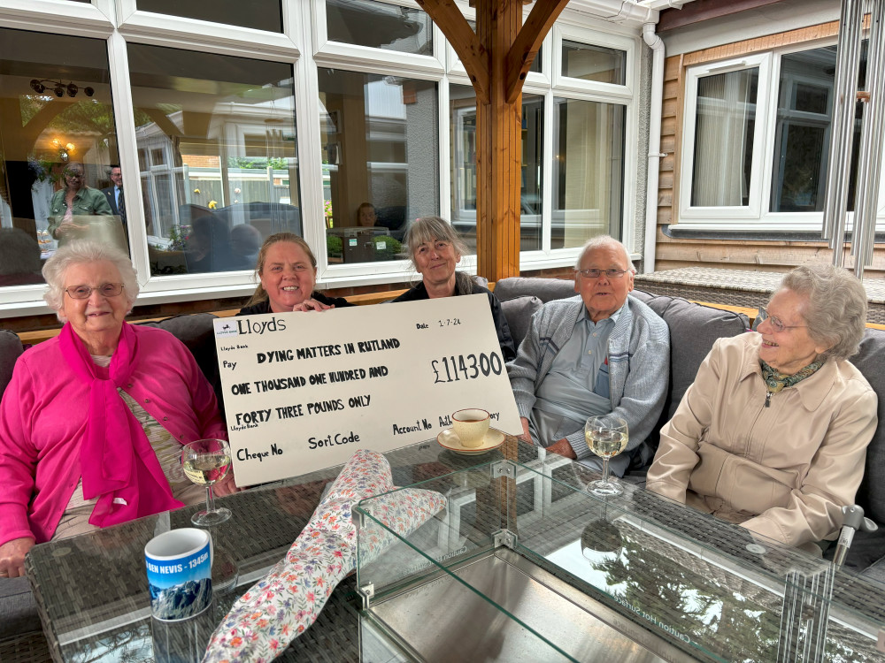 Lucy and Aggie with Wisteria House residents. Image credit: Lucy Sharratt and Aggie Sykes.