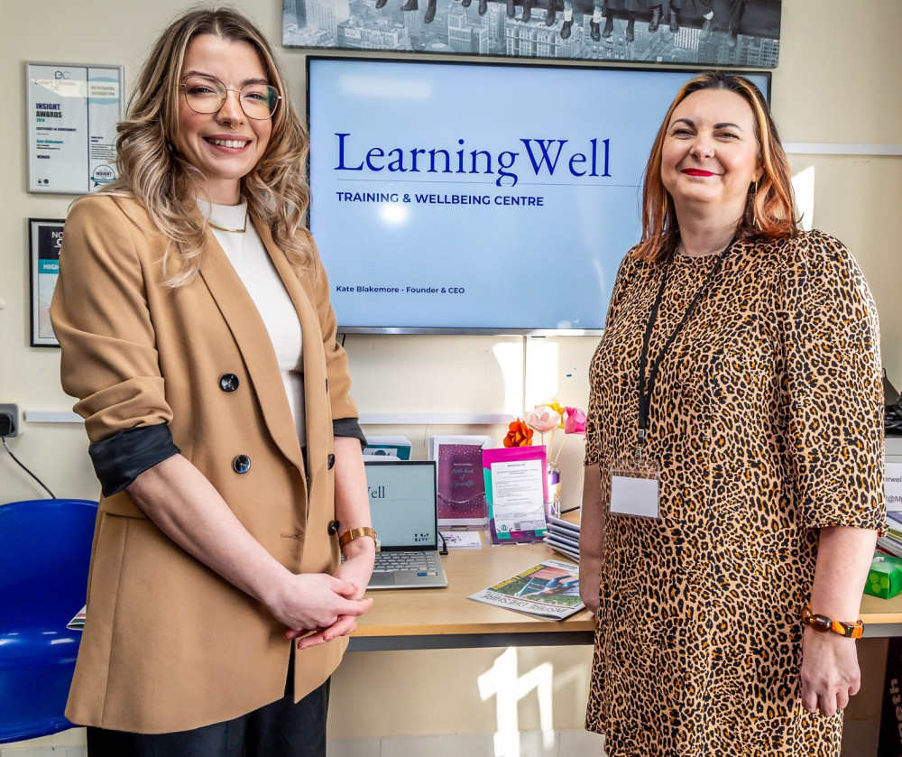  Counsellors, Carys Jones and  Kate Blakemore are supporting workplaces through Learning Well Training and Wellbeing services (Motherwell).