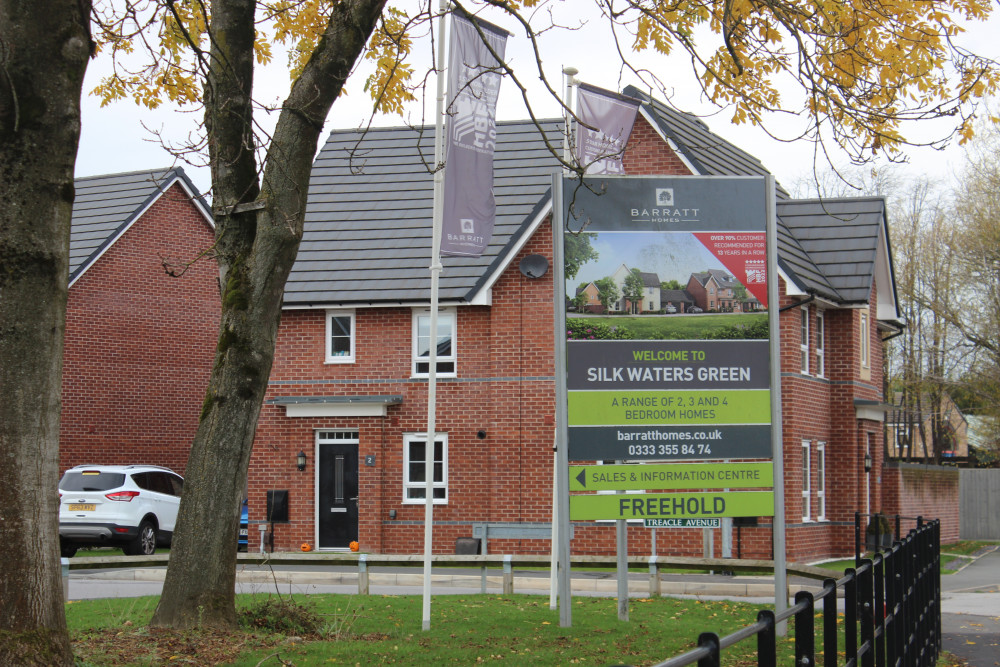 New homes on Treacle Avenue, Macclesfield. (Image - Macclesfield Nub News) 