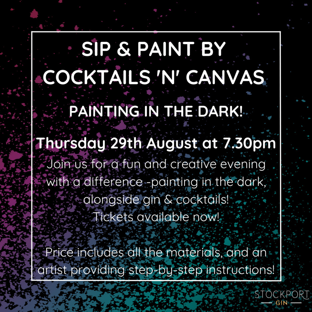 Painting in the Dark at Stockport Gin