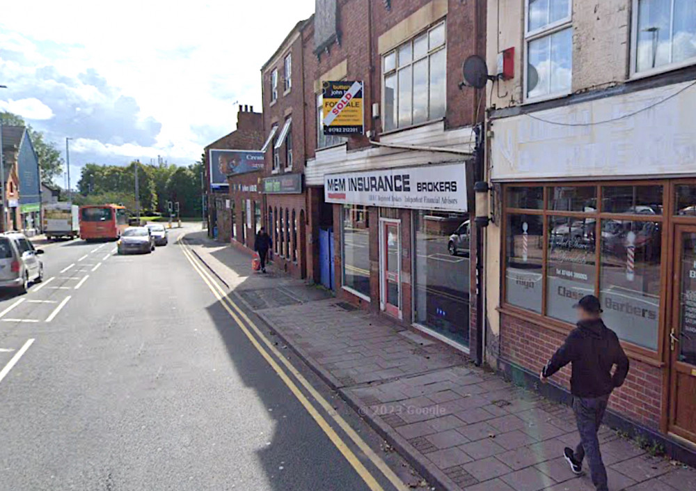 A vacant building on Tunstall High Street could become a new shop and flats (Google).