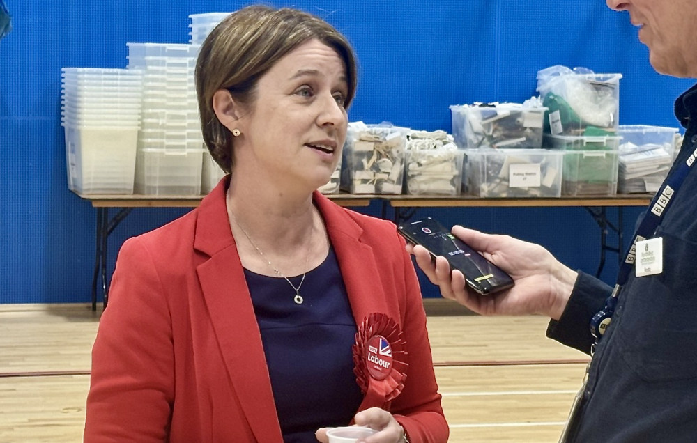 Labour's Amanda Hack after winning the North West Leicestershire seat. Photo: Coalville Nub News