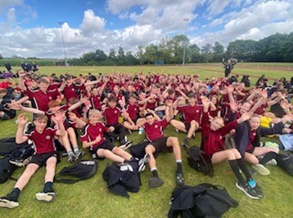 Alsager School has retained the South Cheshire Schools Athletics trophy from last year. (Photo: Alsager School)