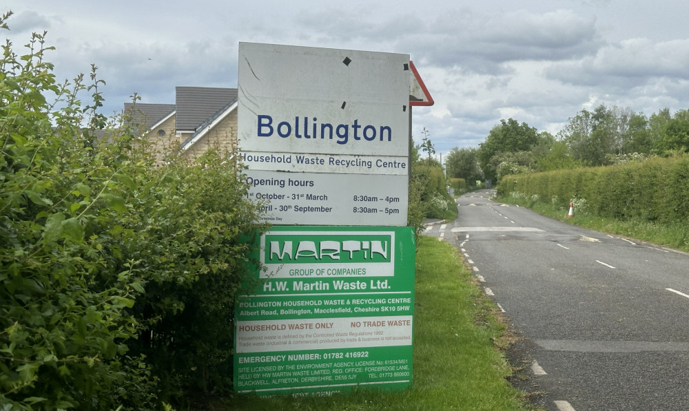 Bollington household waste recycling centre. (Image - Macclesfield Nub News)