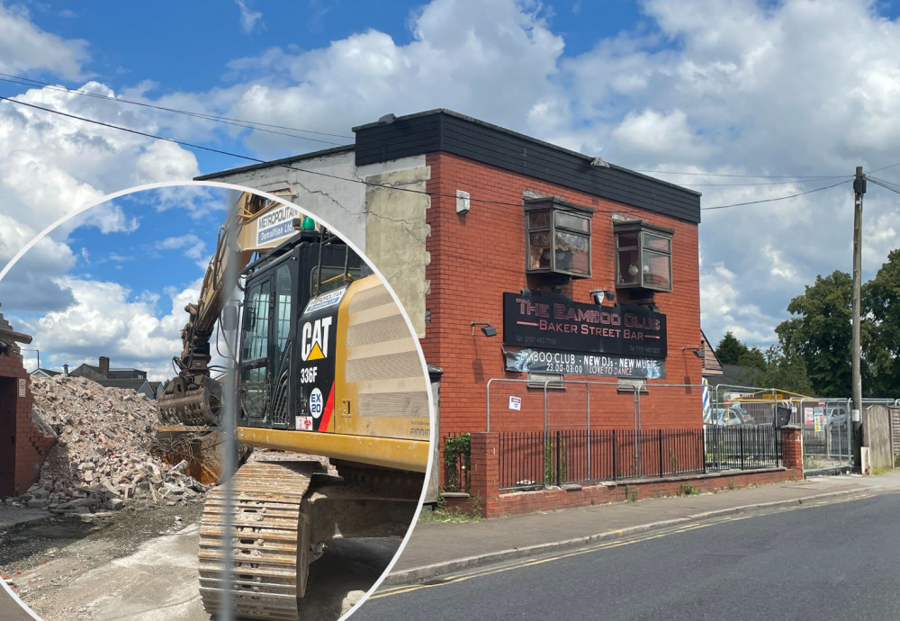 The former Bamboo Club in Hazel Grove, off London Road, is now being demolished (Images - Alasdair Perry)