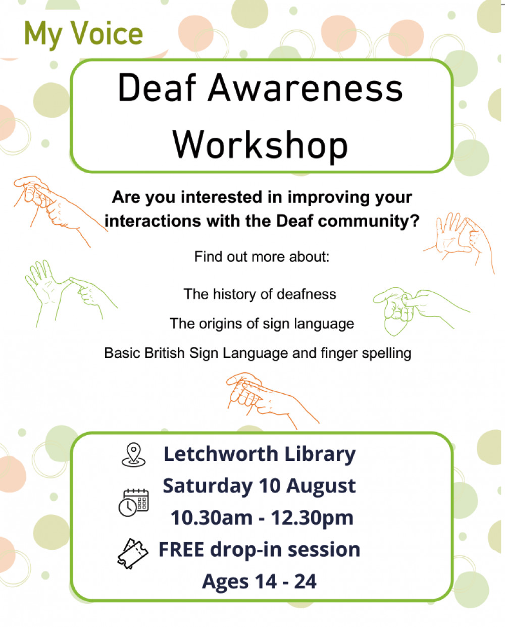 Deaf awareness BSL workshop 