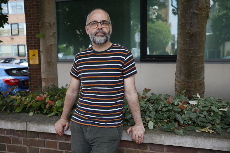  Russel Harland, 50, stayed in a hotel room for 47 weeks with his wife and 14-year-old daughter. 'How can politicians and council workers not be embarrassed?' (Photo: Facundo Arrizabalaga/MyLondon)