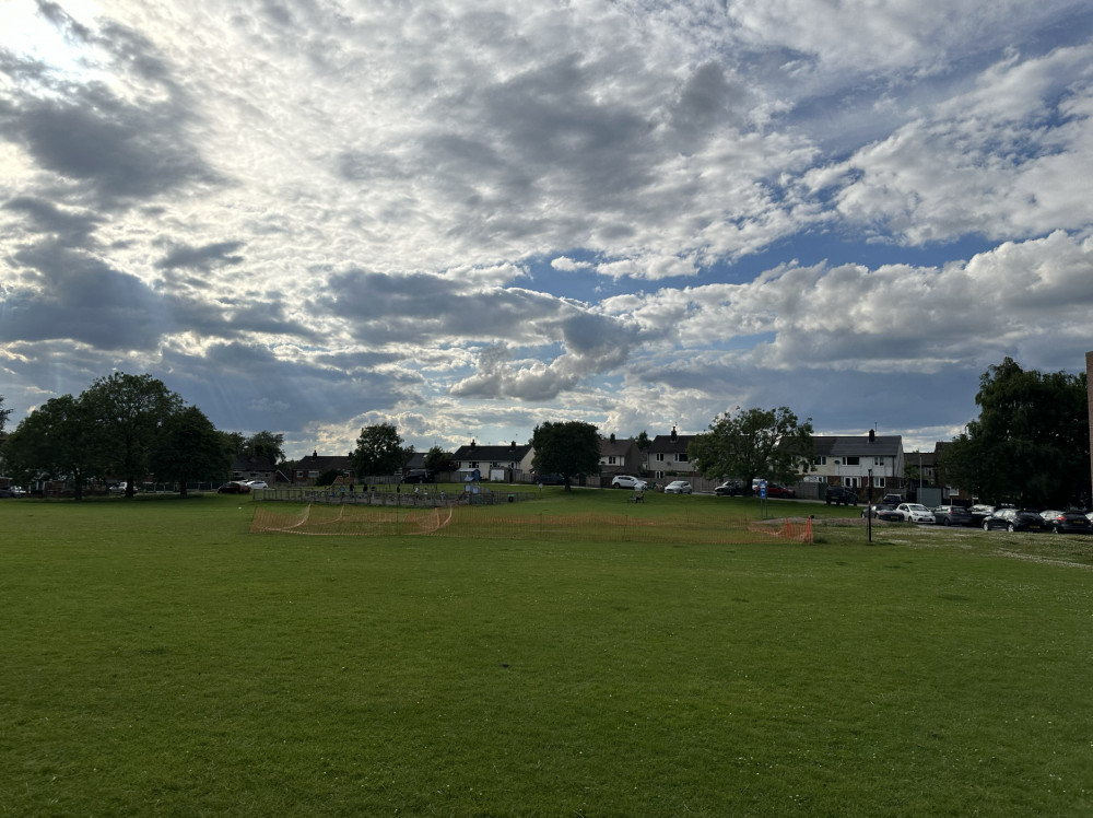 The 11-a-side pitch at Bollington United FC. 