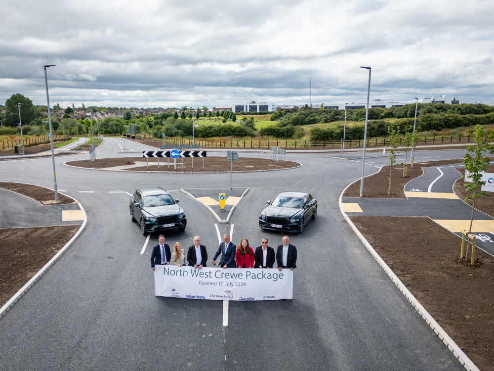 The project has included the construction of a new single carriageway and seven new roundabouts (Cheshire East Council).