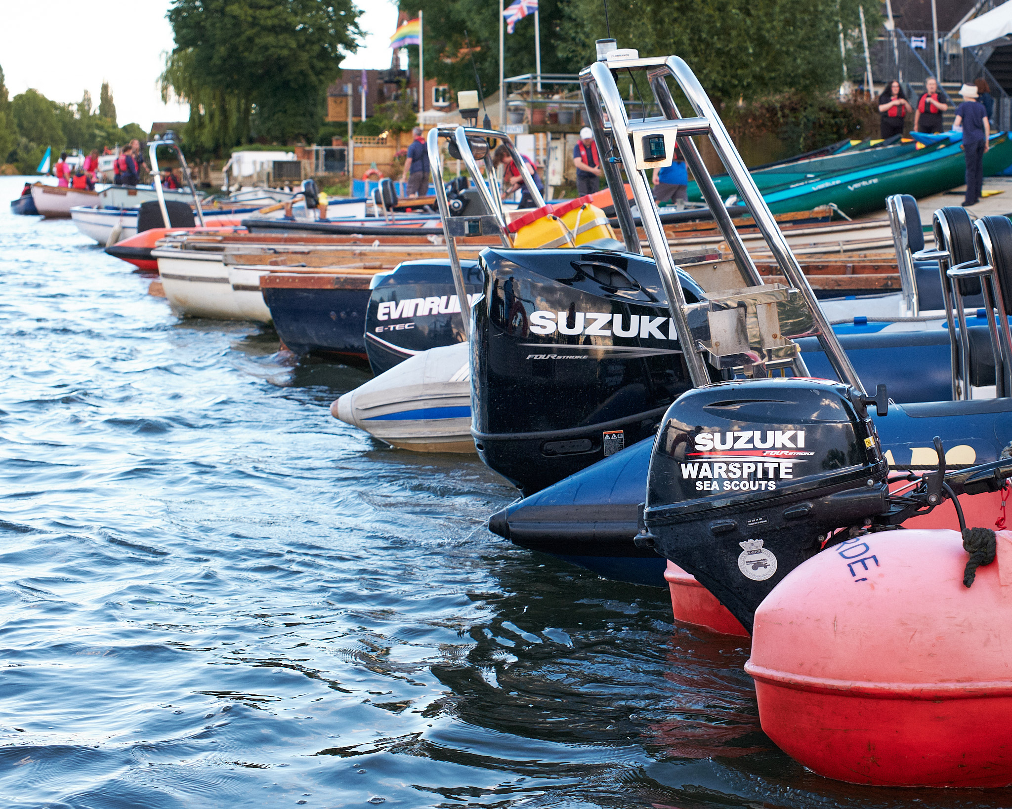 Boats from Warspite are joined by craft from other scout groups, river users, and individuals. (Photo: Oliver Monk)