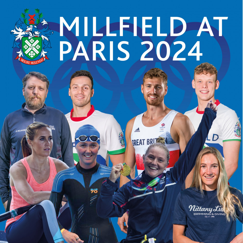 The athletes selected include ten Old Millfieldians, two staff members, and one current member of the Swimming Performance Squad.