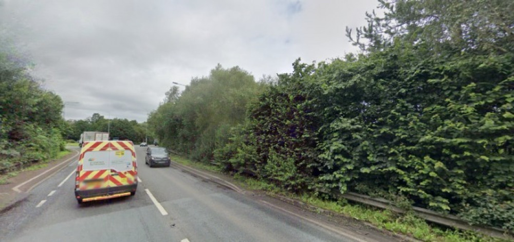 The site is to the east of the A534 and south of Old Mill Road (Google)