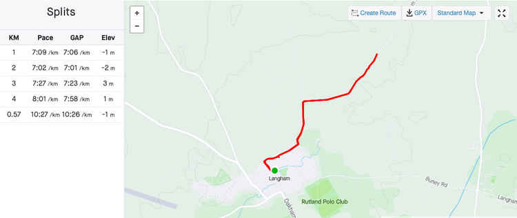 Friday 22nd Jan (today's) run mapped - didn't make top of hill today, even the dog is broken!