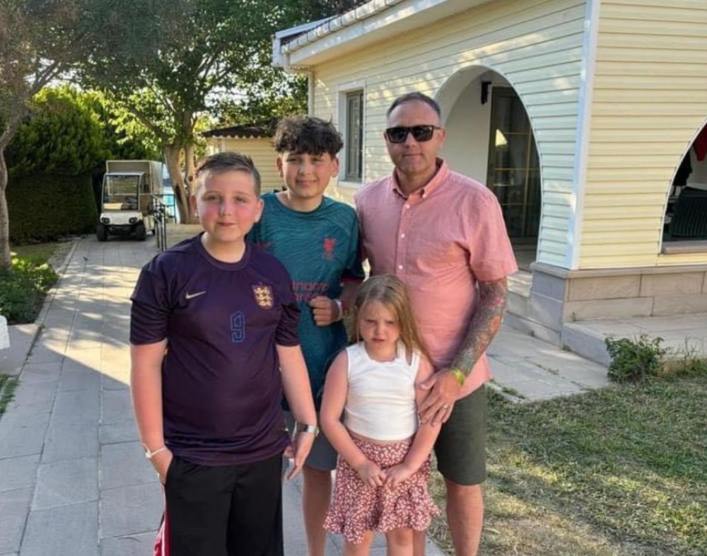 Scott Allerton, his wife and their three children went on holiday to Turkey just before May half-term (Image supplied).