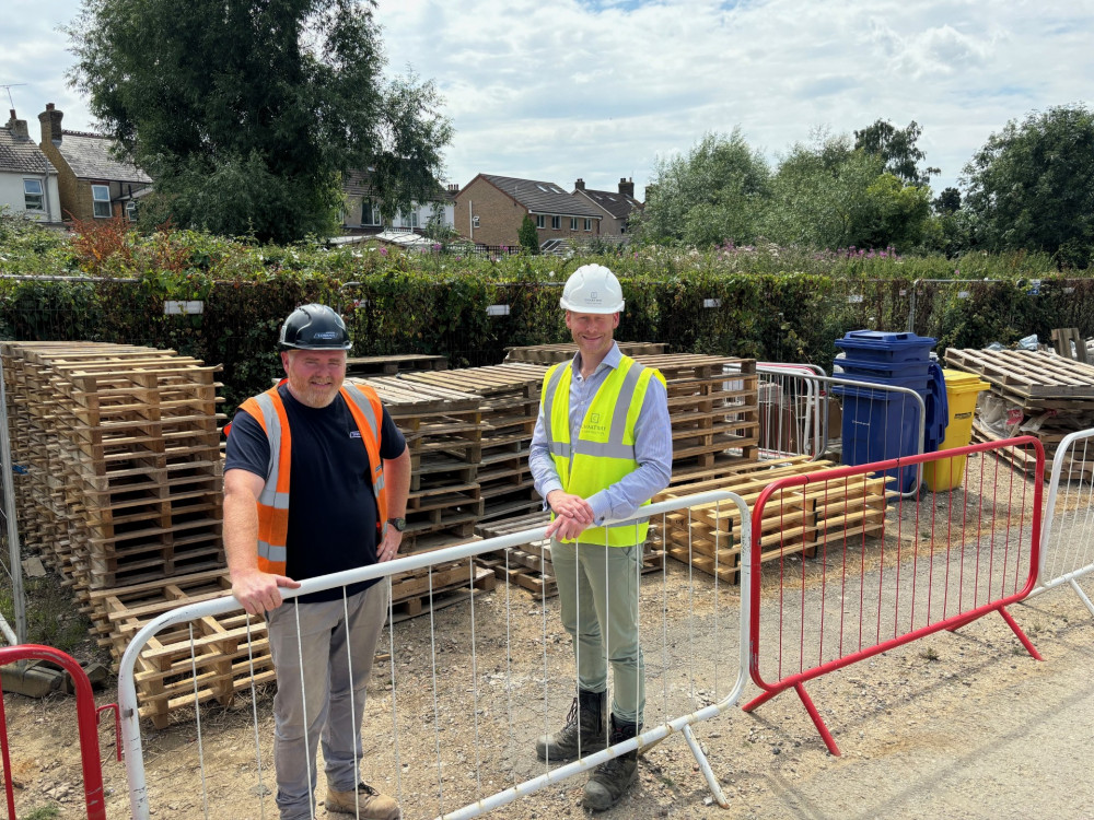 James Kennedy, left, and Ed Provost-Lines fron Chartway Construction.