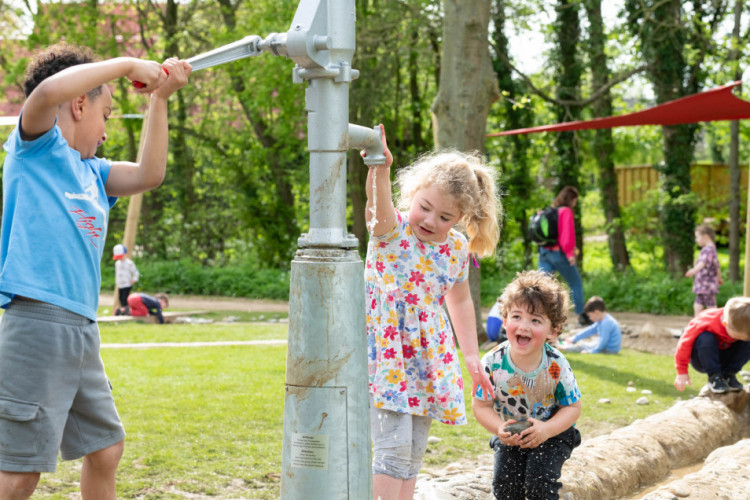 The new water play area is now up and running (image supplied)