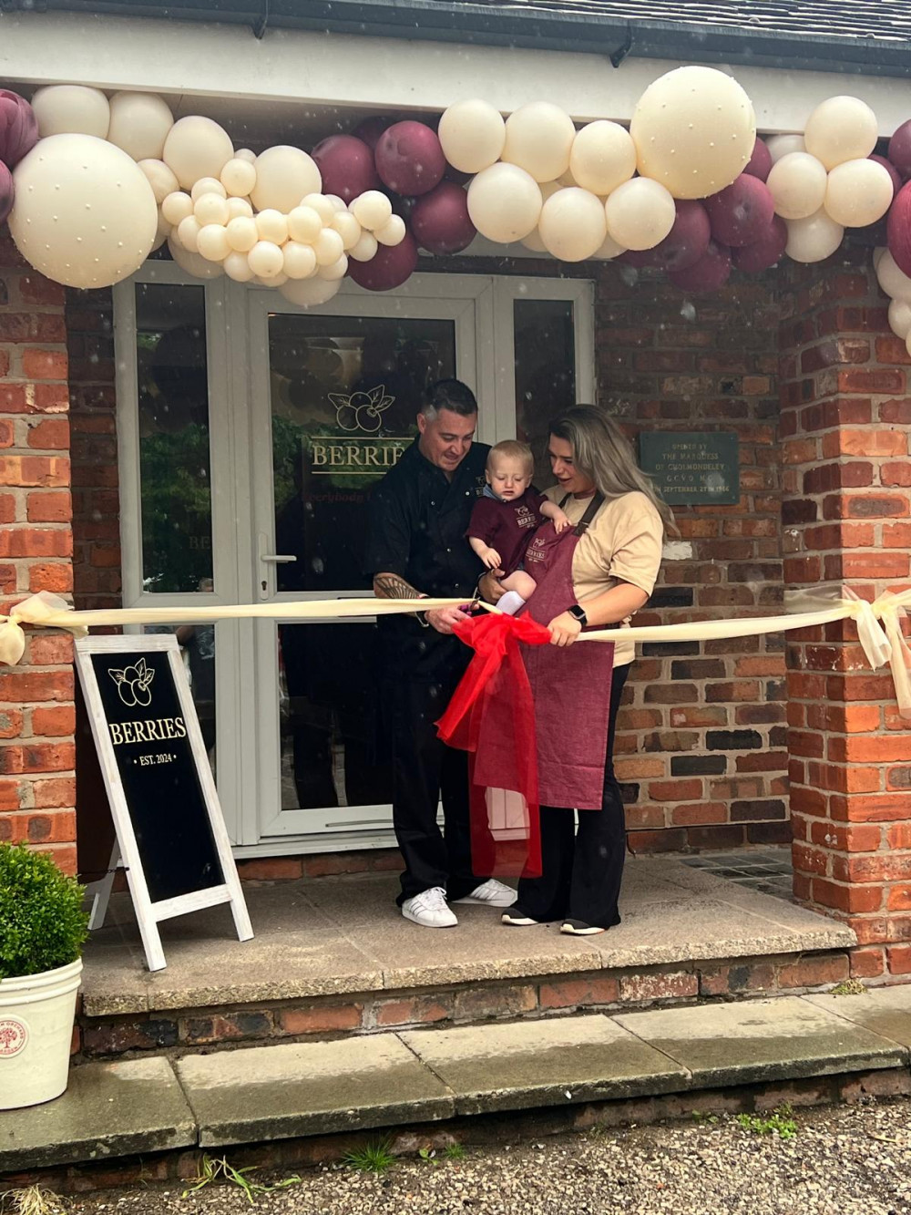 Berries Wrenbury officially launched on Nantwich Road, on Saturday 11 July, serving locally roasted coffee, cakes, and food (Berries Wrenbury).