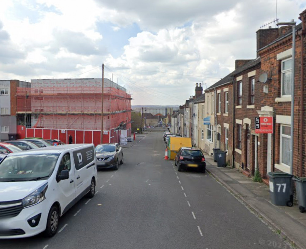 Police and fire crews were called to Upper Hillchurch Street, Hanley, on Wednesday morning (Google).