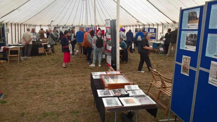 Inside the heritage marquee at a previous show.