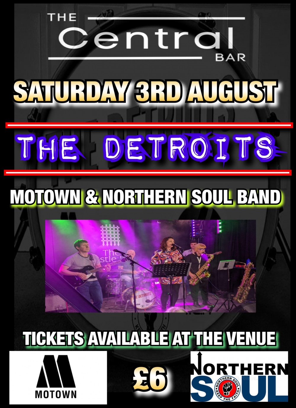 The Detroits - Soul & Motown Live Band at The Central Bar & Venue, Ibstock, near Coalville