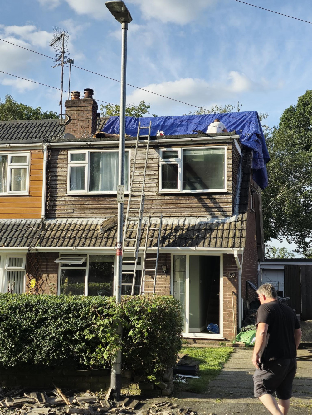 The roof was damaged in the incident in Beech Avenue, Rode Heath. ( (Photo supplied by a Nub News reader)