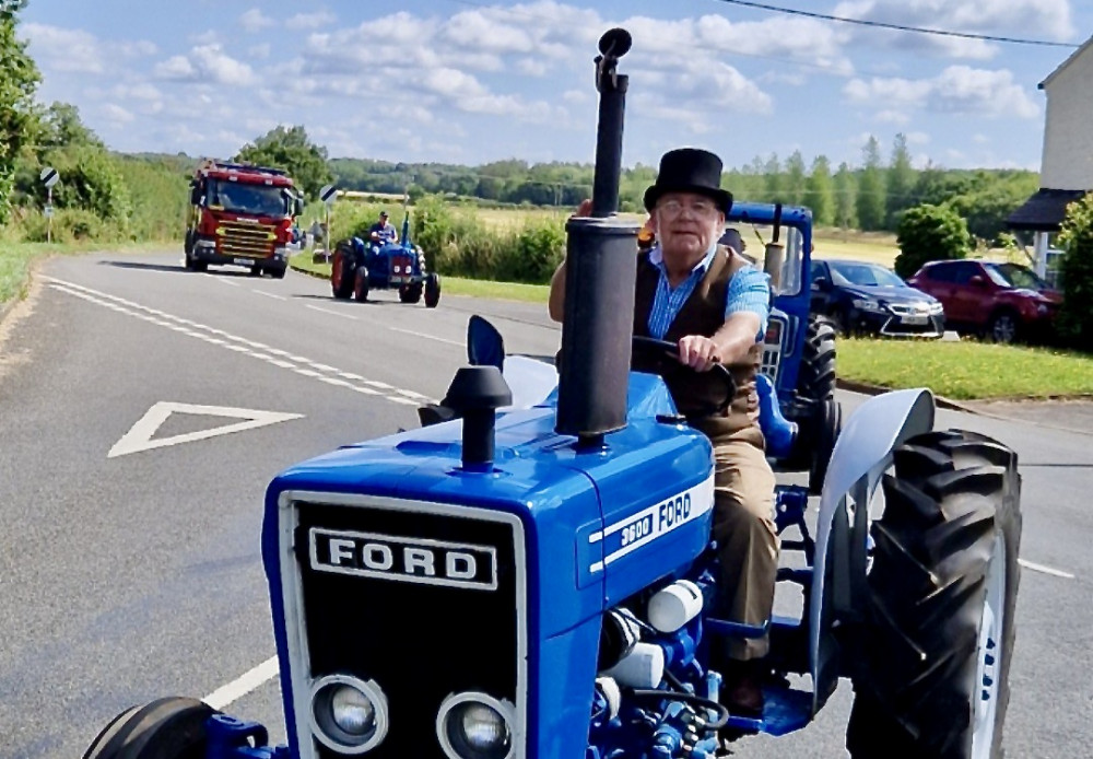 Jim Hoult during Sunday's Tractor Run. Photo: Ashby de la Zouch Town Council