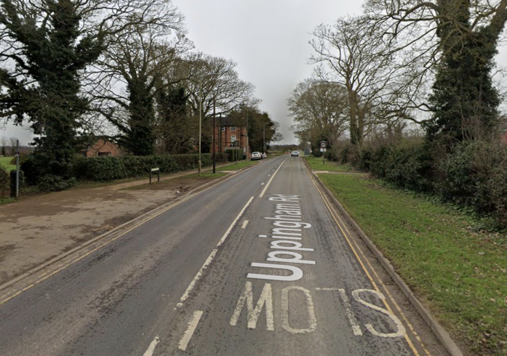 Uppingham Road in and out of Oakham is closed for emergency repairs (Google).