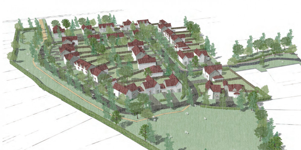 The homes will be built on the former Norton School Playing Fields site (image via planning application)