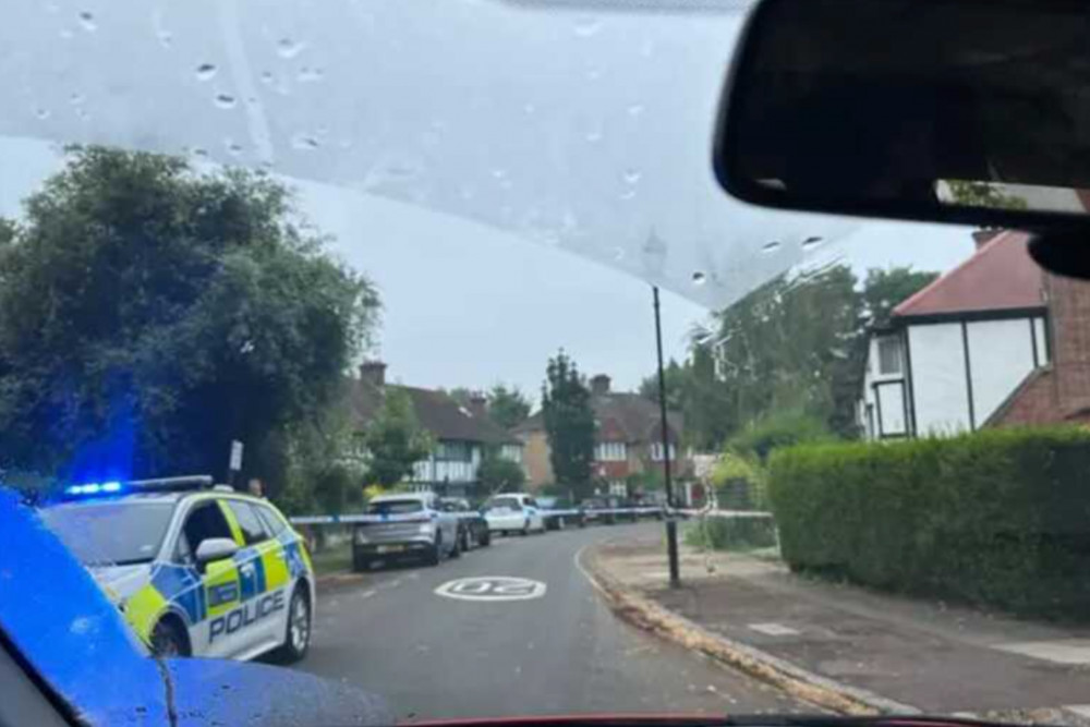 Gunnersbury Avenue will remain closed for the rest of the day after a woman died in a traffic accident (credit: Ana Clara Santana/Nextdoor).