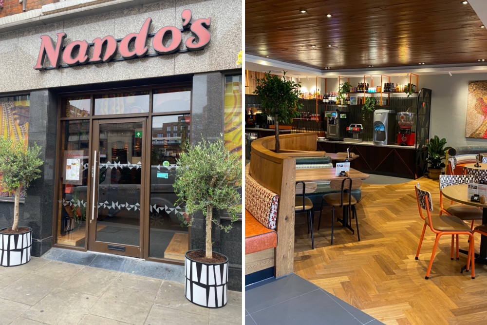 Nando’s at Bond Street, Ealing reopens after being closed for a makeover for six weeks (credit: Nando’s).