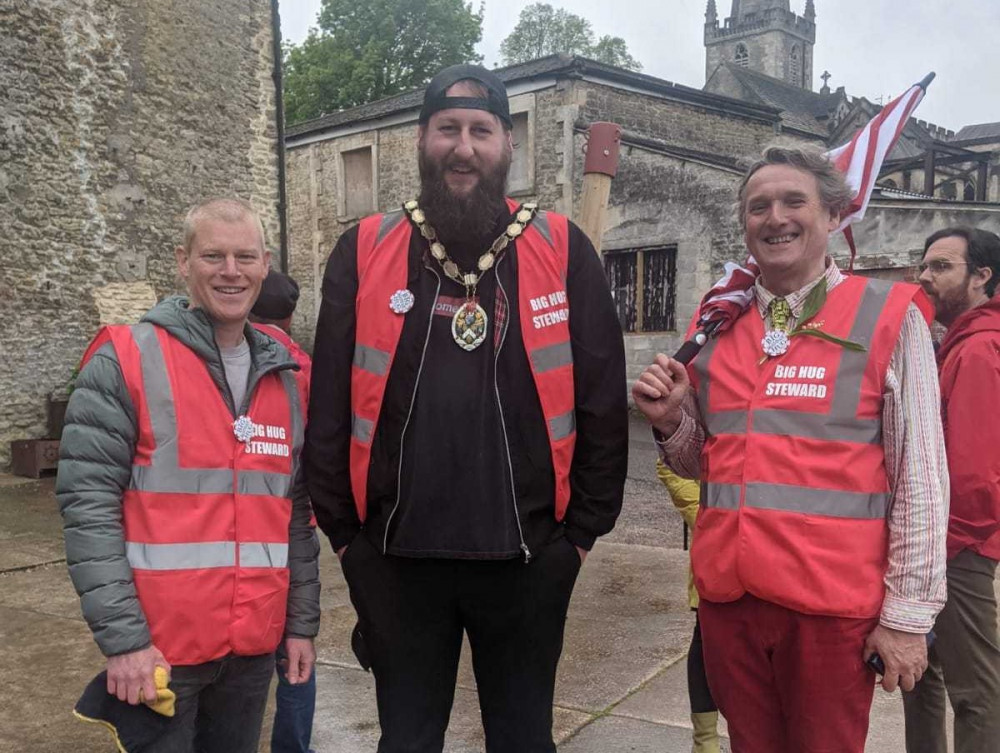 Mayor Of Frome Andy Wrintmore (centre) with Mayday Saxonvale Directors Paul Ostr And Damon Moore (image by Mayday Saxonvale)