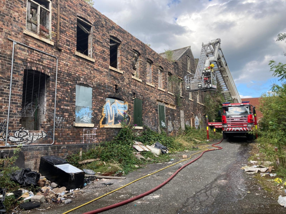 Firefighters were called to Old Town Road, Hanley, this afternoon (Staffordshire Fire and Rescue Service).