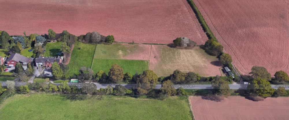 The site would be next to a massive development of 2,500 homes which has already been granted approval (image via Google Maps)