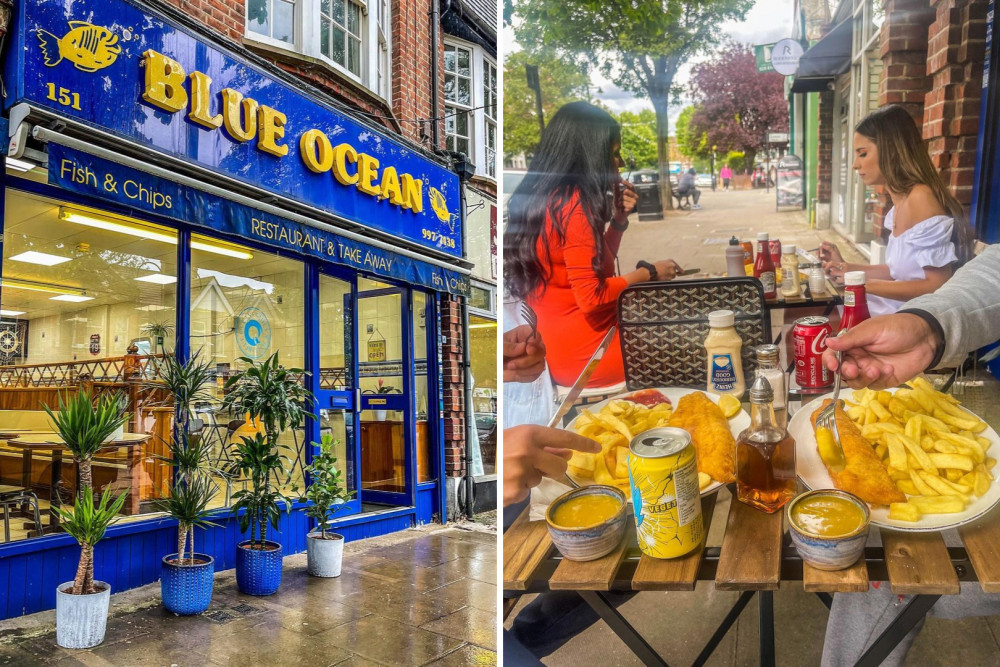 Blue Ocean Fish & Chips can be found on Pitshanger Lane, Ealing (credit: @blueoceanpitshanger/Instagram).