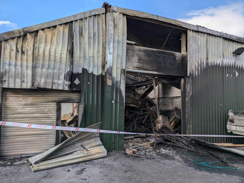 Fire ripped through the premises of CPP Motor Developments on the A50 in Smallwood. (Photo: Nub News) 