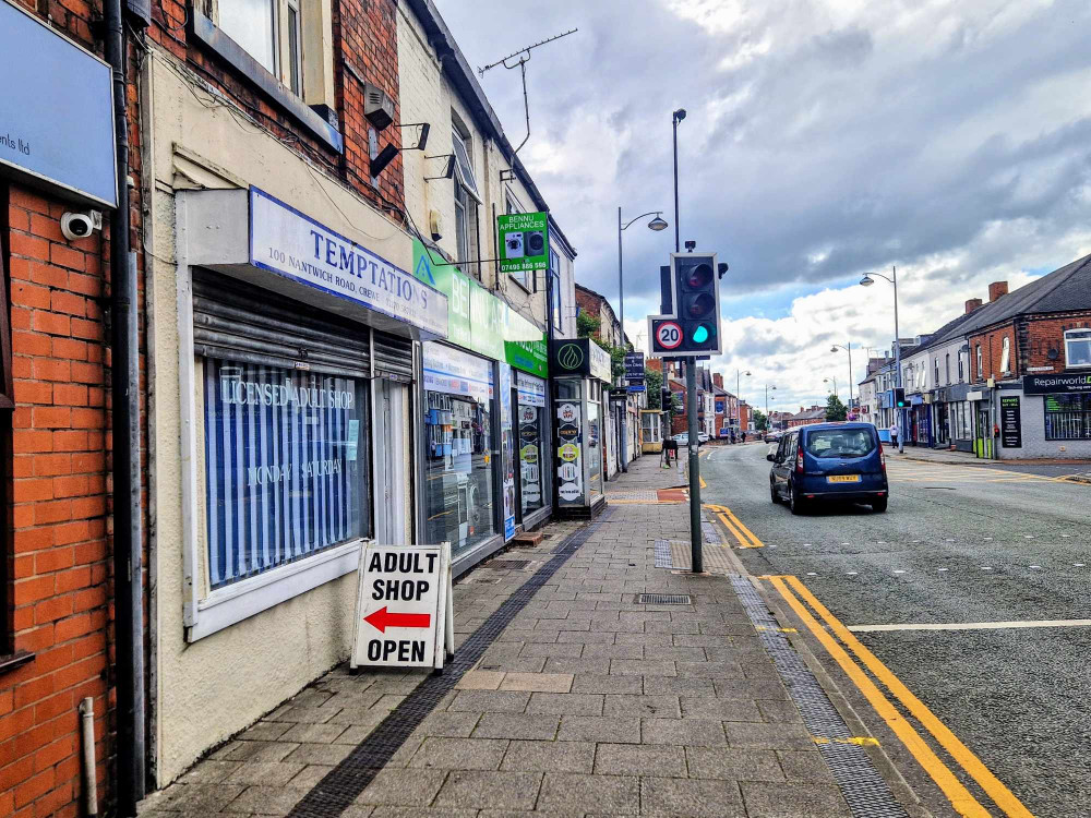 On Monday 5 August, Temptations Adult Shop submitted a premises licence application on behalf of its premises at 100 Nantwich Road (Ryan Parker).