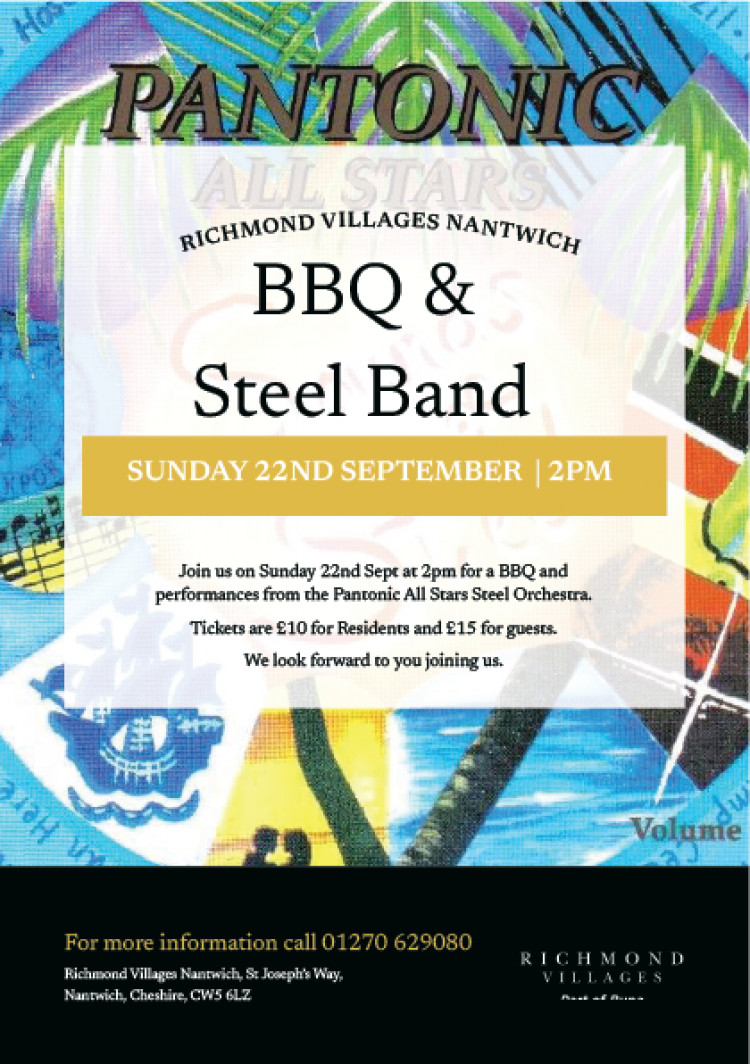 BBQ and performance from the Steel Band