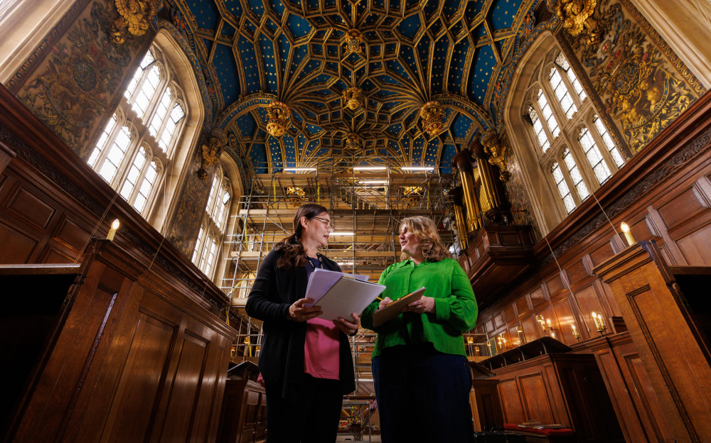 Conservation at Hampton Court Palace’s Chapel Royal (image by Historic Royal Palaces)