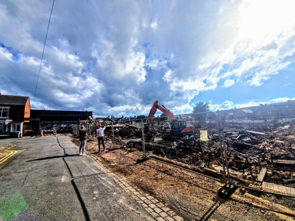 Three men have been charged with arson with intent to endanger life, following an investigation into an enormous fire in Crewe (Ryan Parker).