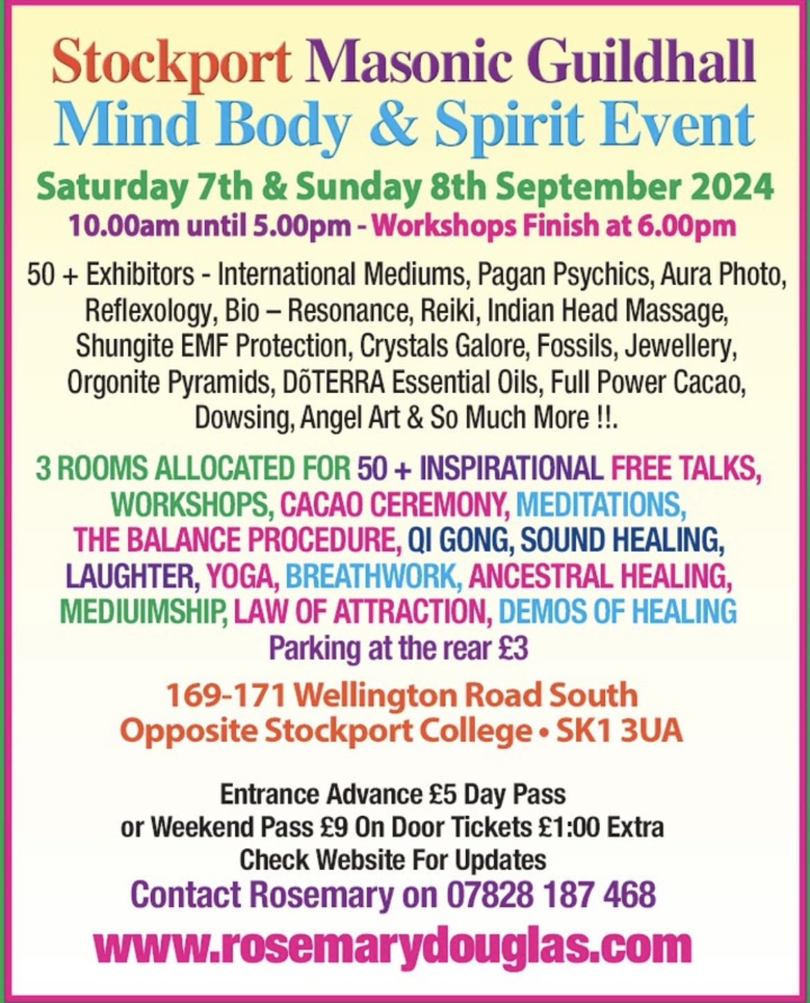 An example of some of the exhibitors you can find at the Mind Body Spirit event.