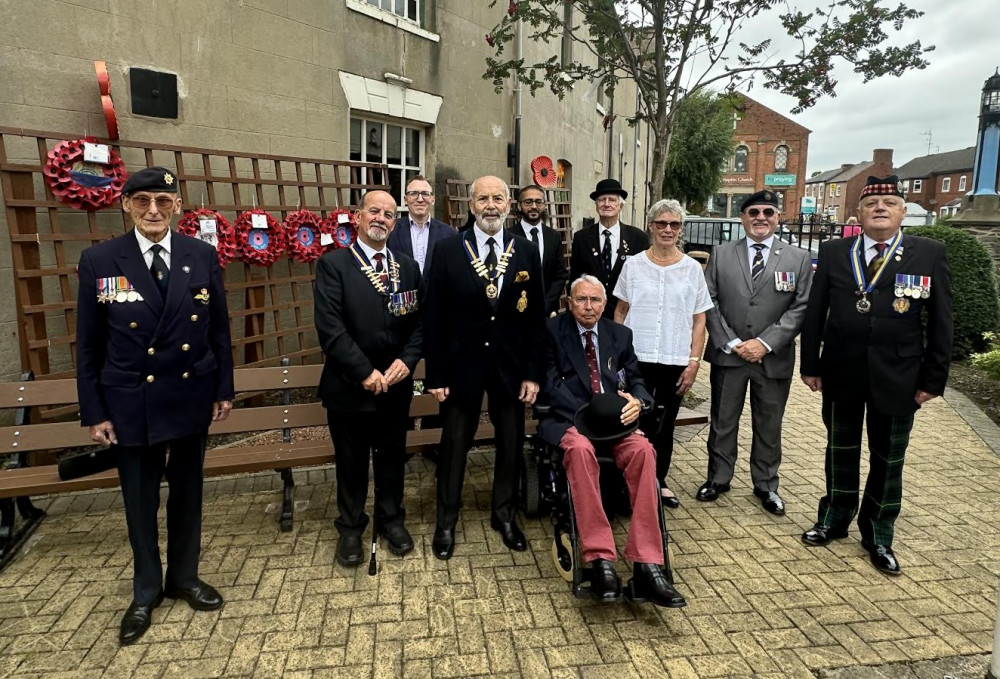 Ashby Royal British Legion held a VJ Day Service at the War Memorial on Thursday. Photos: Ashby Nub News