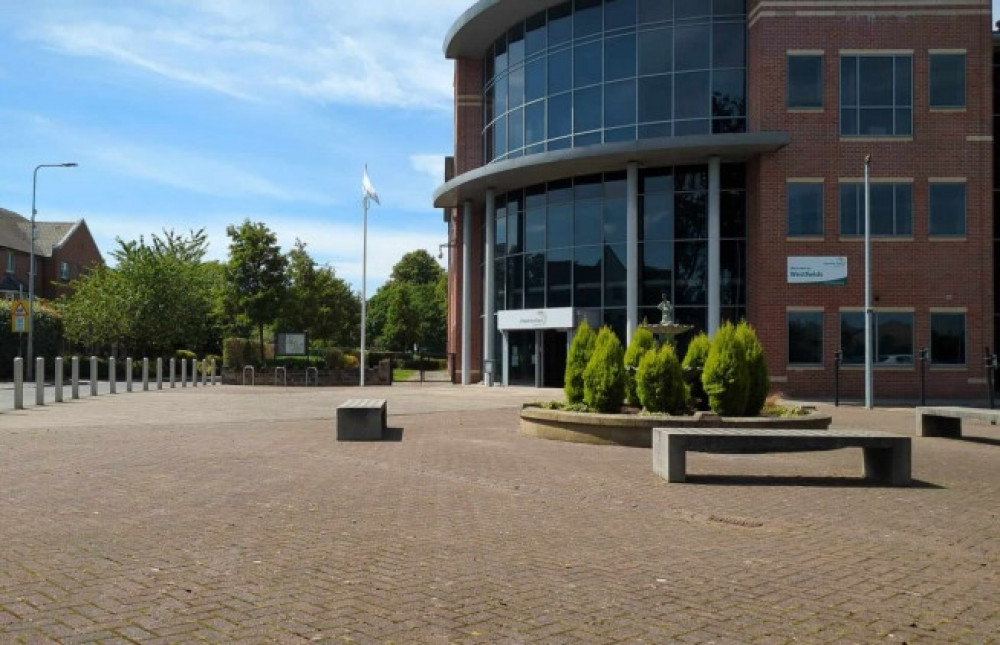 Cheshire East Council HQ, Westfields, Sandbach. (Image - Macclesfield Nub News)