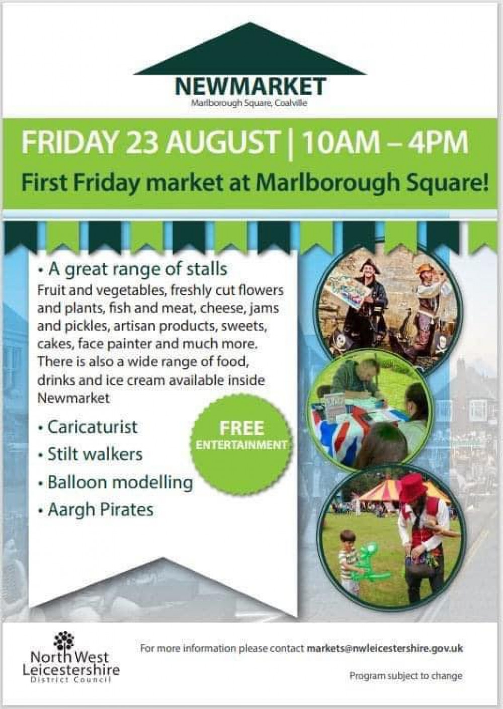 Marlborough Square Official Opening and market in Marlborough Square, Coalville