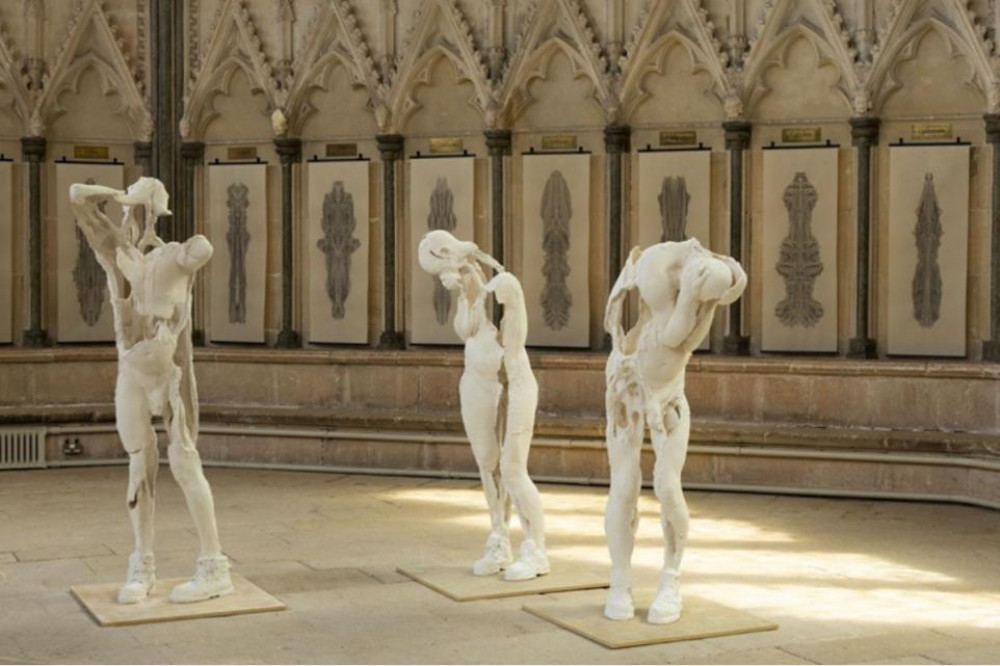 Wells Art Contemporary winners included Hear No Evil, a plaster and mixed media piece by Anna Gillespie (Image: Supplied).