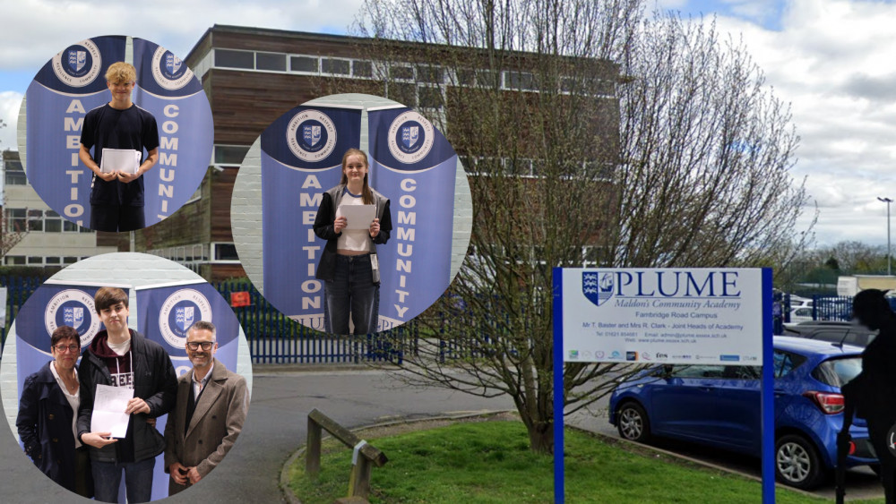 Many Plume students will be smiling today after receiving their GCSE results. (Photos: Plume Academy/ Street View)