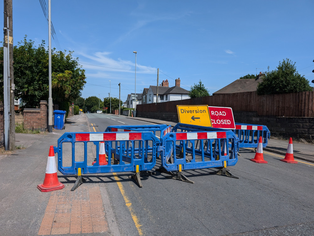 Weston Road is currently closed from the junction with Park Hall Road (LDRS).