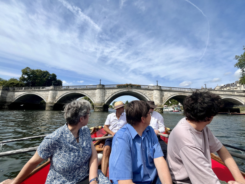 View of Richmond Bridge with the new flowers from The Royal Jubilant (credit: Cesar Medina). 