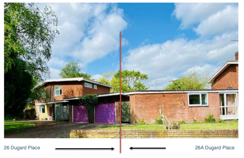 The current building is an annex on another home on Dugard Place (image via planning application)